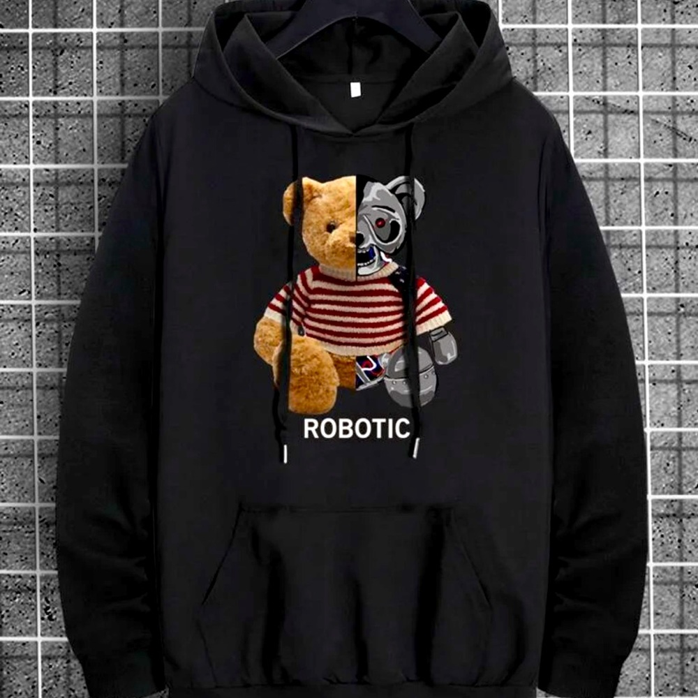 Men’s Black Bear Hooded Sweatshirt